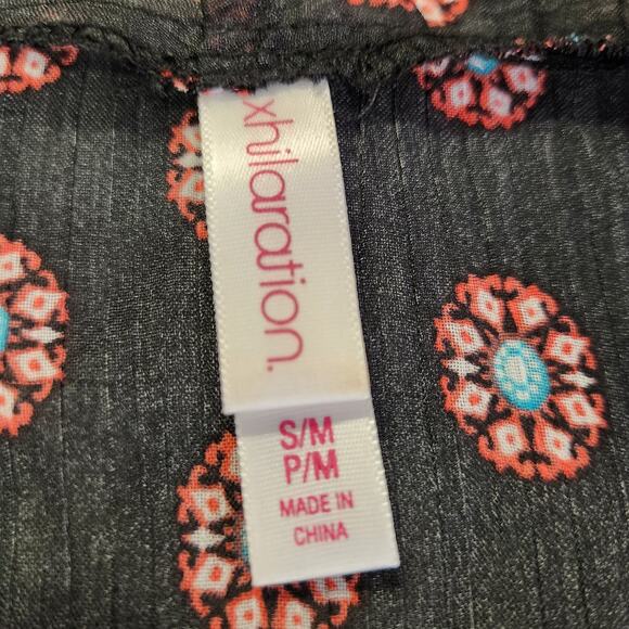 XHILARATION Vintage Boho Sleeveless Tie Waist Kimono Duster Womens S/M Multi - Picture 4 of 10